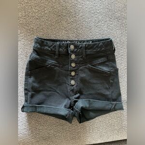 AE Black high rise shorts Size 0